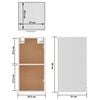 vidaXL Hanging Cabinet Lyon White 29.5x31x60 cm Engineered Wood