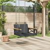 vidaXL Swing Bench Black 63x62x40 cm Poly Rattan