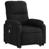 vidaXL Electric Stand up Massage Recliner Chair Black Microfibre Fabric