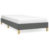 vidaXL Bed Frame without Mattress Dark Grey 100x190 cm Twin Fabric