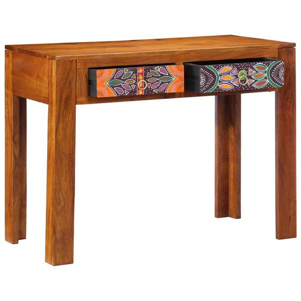 vidaXL Desk with Drawer Brown 100 x 50 x 75 cm Solid Acacia wood