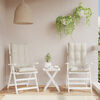 vidaXL Highback Chair Cushions 2 pcs Cream Oxford Fabric