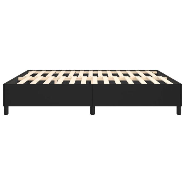 vidaXL Bed Frame without Mattress Black California King Faux Leather (US Only)