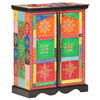 vidaXL Hand Painted Sideboard 60x30x75 cm Solid Mango Wood