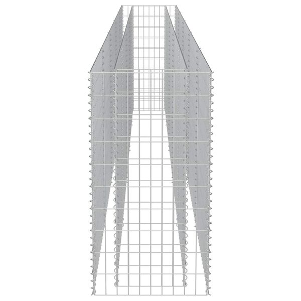 vidaXL Gabion Raised Bed Galvanised Steel 450x50x100 cm