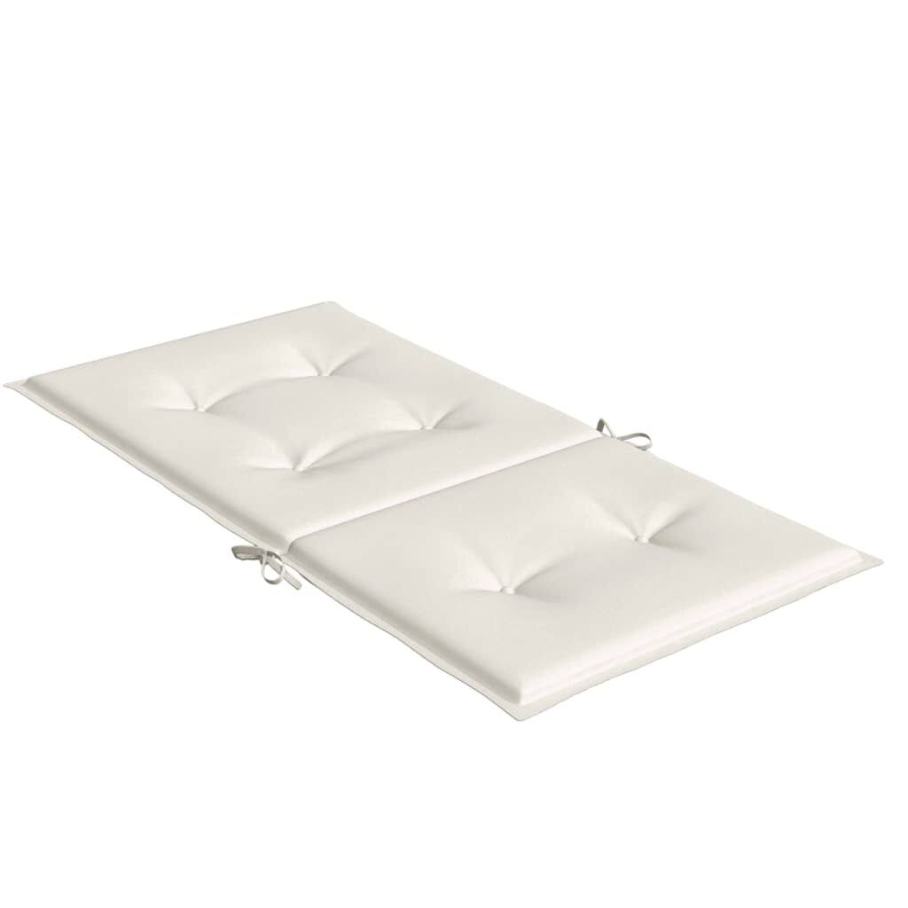 vidaXL Lowback Chair Cushions 6 pcs Melange Cream 100x50x4 cm Fabric