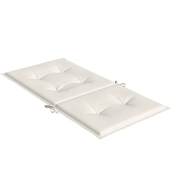 vidaXL Lowback Chair Cushions 6 pcs Melange Cream 100x50x4 cm Fabric
