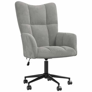 vidaXL Relaxing Chair Light Grey Velvet