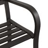 vidaXL Garden Bench 125 cm Steel Black