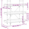 vidaXL Bookcase 3-Tier Black 100x33x108.5 cm Engineered Wood