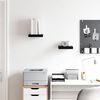 vidaXL Floating Wall Shelves 2 pcs High Gloss Black 23x23.5x3.8 cm MDF