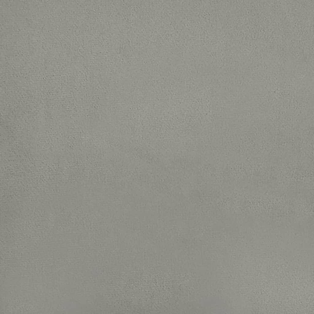 vidaXL Box Spring Bed with Mattress Light Grey 183x213 cm California King Velvet