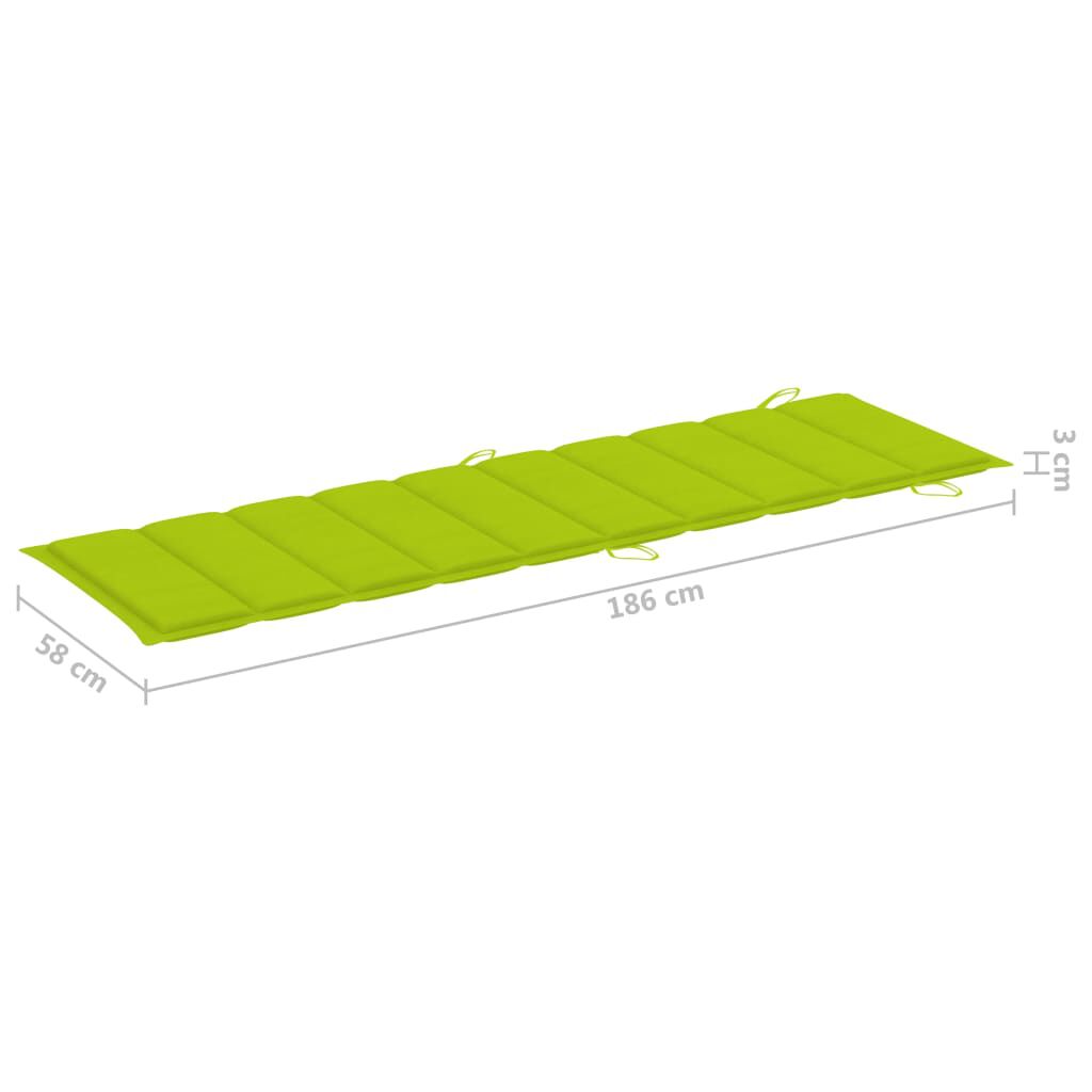 vidaXL Rocking Sun Lounger with Cushion Solid Teak Wood