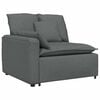 vidaXL Modular Sofa with Footstool&Cushions Fabric Dark Grey