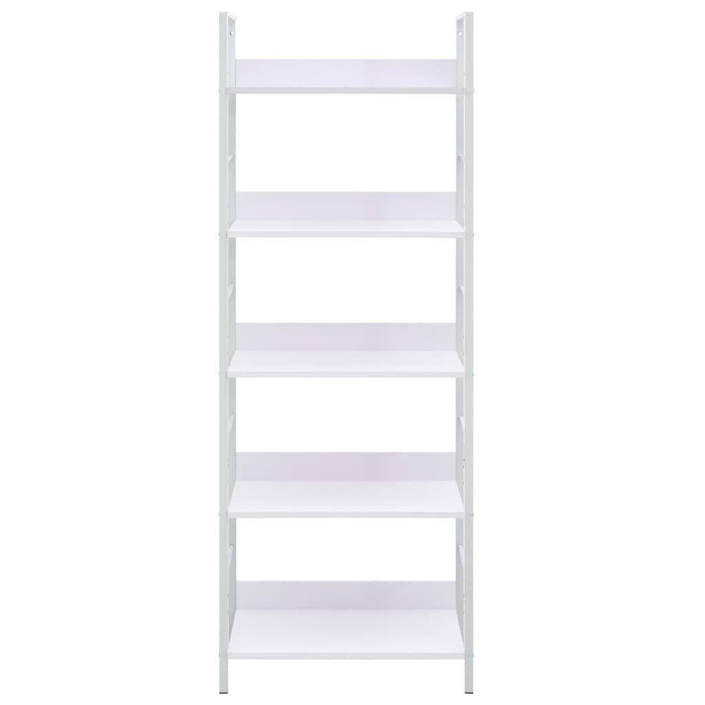 vidaXL 5-Layer Book Shelf White 60x27.6x158.5 cm Engineered Wood