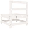 vidaXL Garden Middle Sofas 2 pcs White Solid Wood Pine