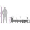 vidaXL 4 Piece Garden Lounge Set with Cushions Poly Rattan Grey