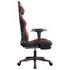 vidaXL Gaming Chair with Footrest Black and Red Faux Leather