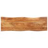 vidaXL Live Edge Bench 110 cm Solid Acacia Wood and Steel