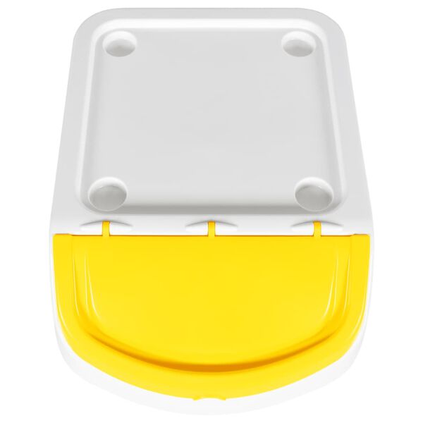 vidaXL Stackable Waste Bins with Lids 3 pcs White PP 78 L
