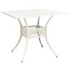 vidaXL 3 Piece Bistro Set Cast Aluminium White