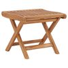 vidaXL Folding Footrest 46.5x49x41.5 cm Solid Teak Wood