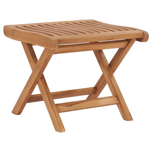 vidaXL Folding Footrest 46.5x49x41.5 cm Solid Teak Wood