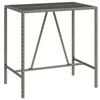 vidaXL 5 Piece Garden Bar Set with Cushions Grey Poly Rattan