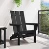 vidaXL Folding Adirondack Chair Black 80.5 x 74.5 x 92 cm HDPE