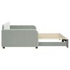 vidaXL Daybed with Trundle without Mattress Light Grey 100x190 cm