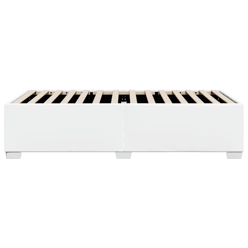 vidaXL Bed Frame without Mattress White Twin XL Faux Leather