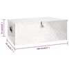 vidaXL Storage Box Silver 100x55x37 cm Aluminium