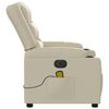 vidaXL Electric Massage Recliner Chair Cream Faux Leather