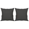 vidaXL 2-Seater Sofa with Pillows&Cushions Dark Grey 140 cm Microfibre Fabric