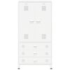 vidaXL Industrial Wardrobe White 90x50x180 cm Metal