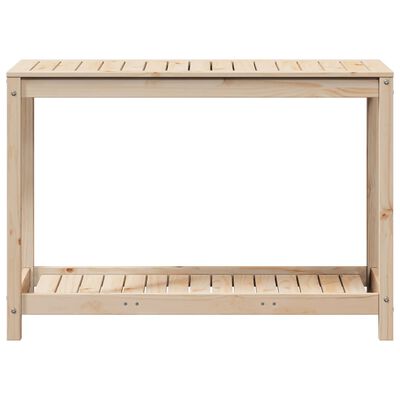 vidaXL Potting Table with Shelf 108x50x75 cm Solid Wood Pine