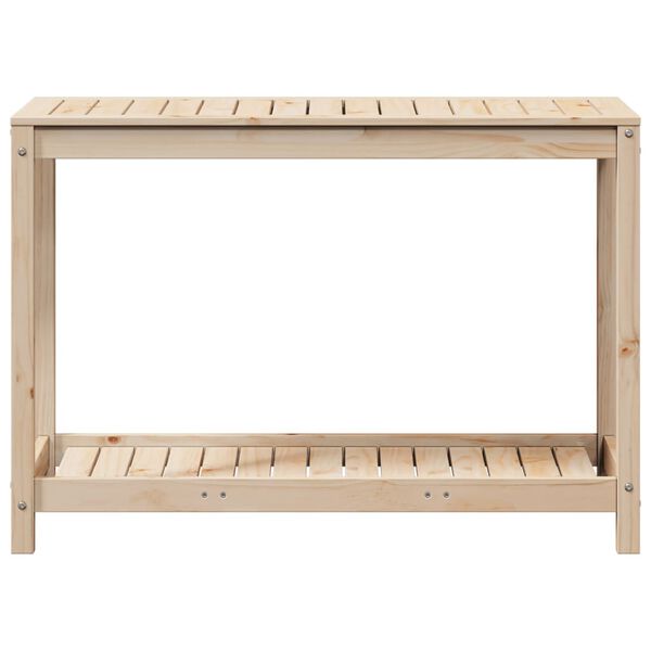 vidaXL Potting Table with Shelf 108x50x75 cm Solid Wood Pine