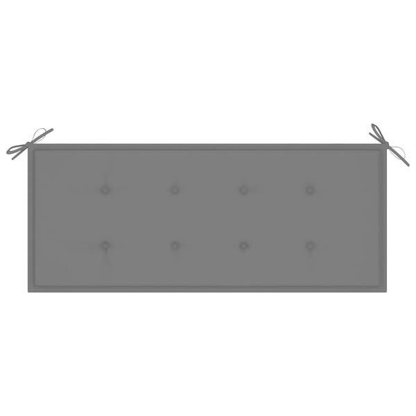 vidaXL 3-Seater Garden Bench with Cushion 150 cm Grey Eucalyptus Wood