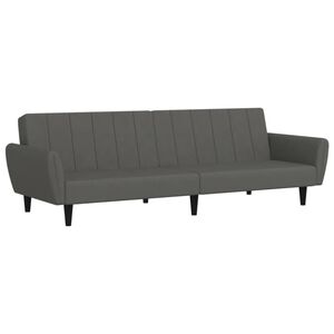 vidaXL 2-Seater Sofa Bed Dark Grey Velvet