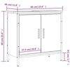 vidaXL Bathroom Sink Cabinet Black 60x30x60 cm Engineered Wood