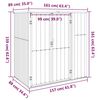 vidaXL Garden Tool Shed Grey 161x89x161 cm Galvanised Steel