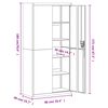vidaXL File Cabinet White 90x40x180 cm Steel