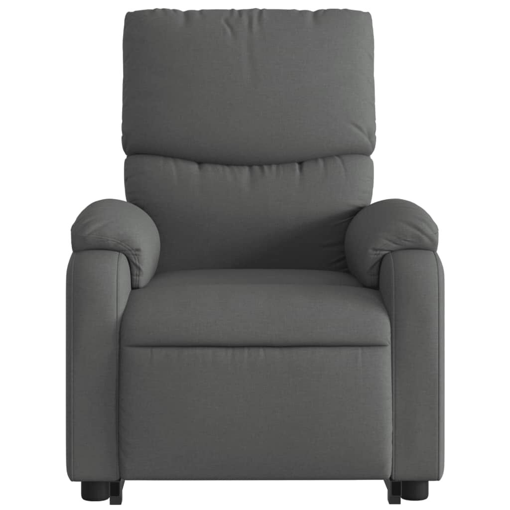 vidaXL Electric Stand up Massage Recliner Chair Dark Grey Fabric