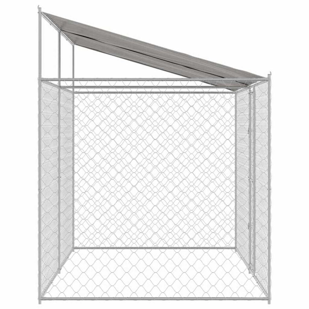 Dog Cage Silver 400 x 200 x 256 cm Galvanised Steel