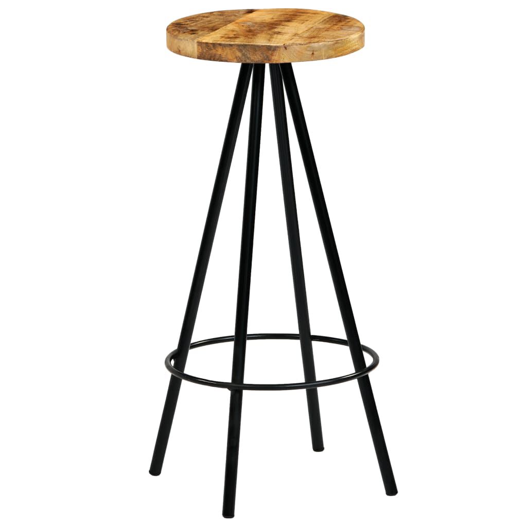 vidaXL Bar Chairs 2 pcs Solid Mango Wood
