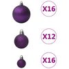 vidaXL 100 Piece Christmas Ball Set Purple