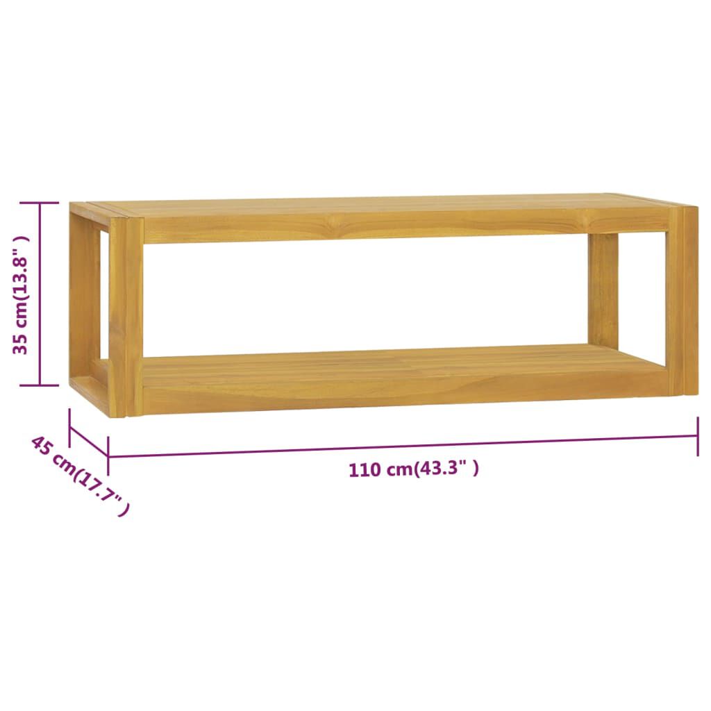 vidaXL Wall-mounted Bathroom Cabinet 110x45x35 cm Solid Wood Teak