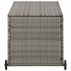 vidaXL Garden Storage Box Light Grey 120x65x61 cm Poly Rattan