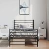 vidaXL Metal Bed Frame without Mattress with Footboard Black 100x200cm