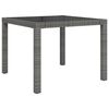 vidaXL 5 Piece Outdoor Dining Set with Cushions Poly Rattan Grey